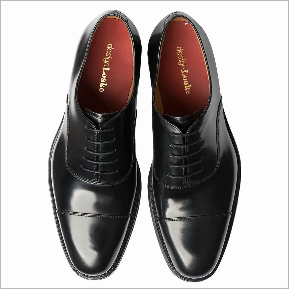 Loake Finsbury Black Oxford Shoe Size 7.5. 8.5 & 10 Only<>