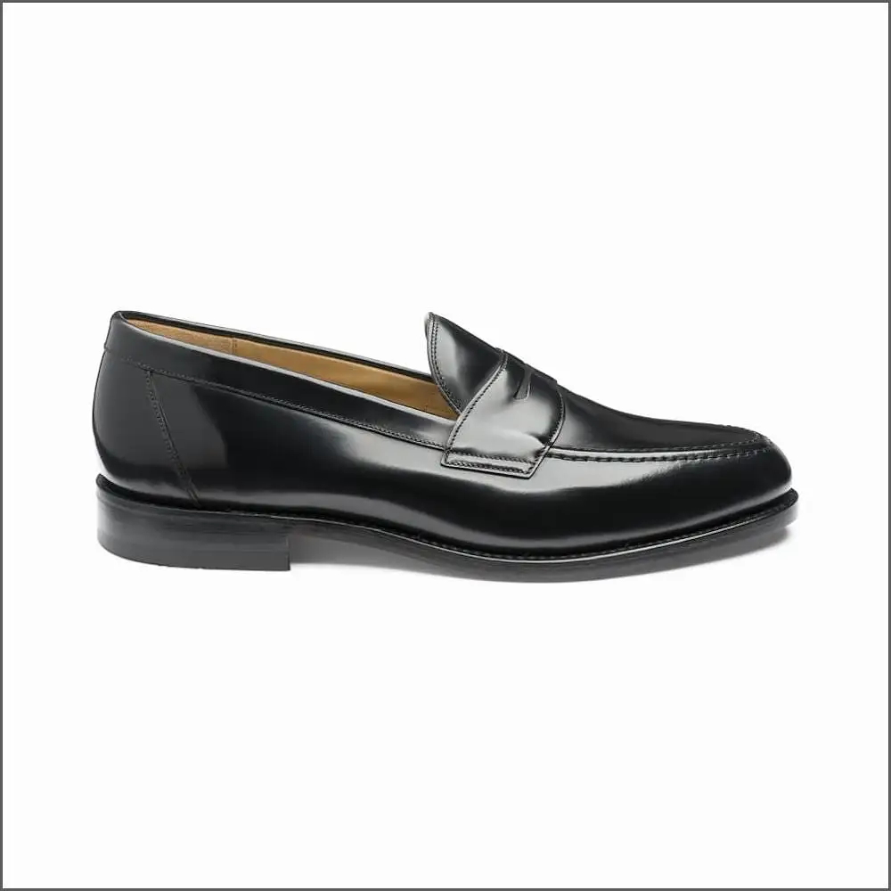 Loake Imperial Black Leather Penny Loafer Size 7 & 9 Only*