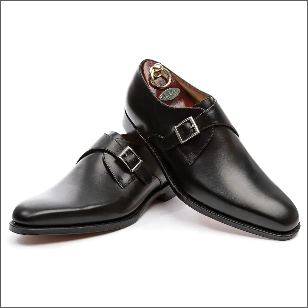 Loake Medway Black Buckle Monk Shoe Size 6. & 9. Only*