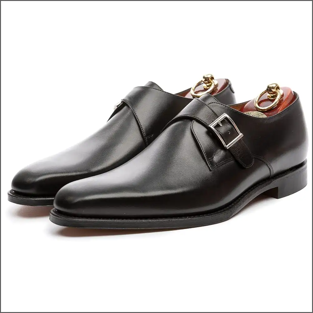 Loake Medway Black Buckle Monk Shoe Size 6. & 9. Only*