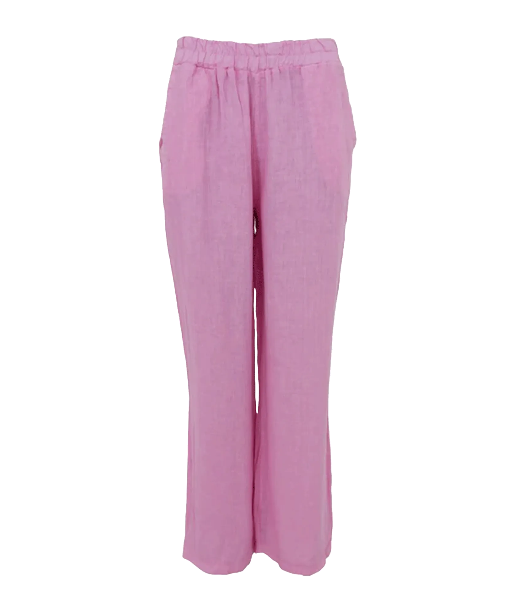 Melina Wide Linen Pant - Pink