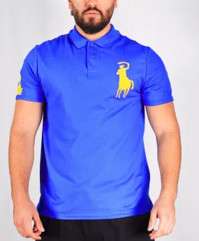 Men’s Omar Guevara Ralph Freedom Fighter Blue polo shirt 27.99