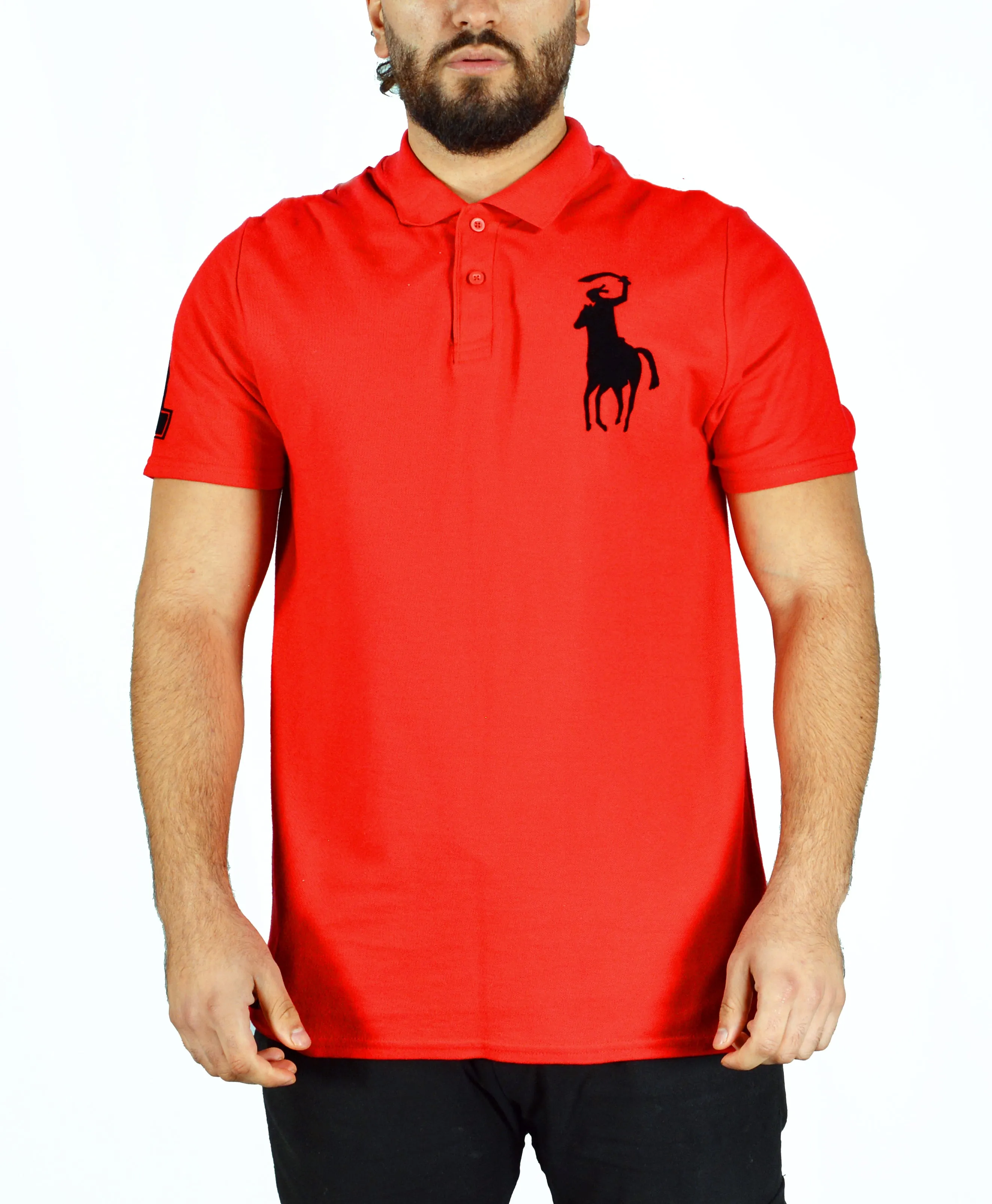 Men’s Omar Guevara Ralph Freedom Fighter RED polo shirt 27.99