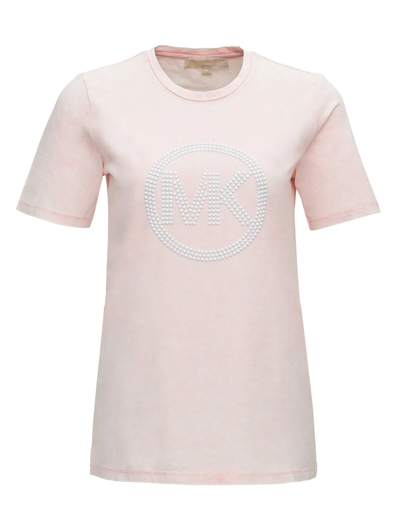 Michael Michael Kors Embellished Logo Acid Wash T-Shirt