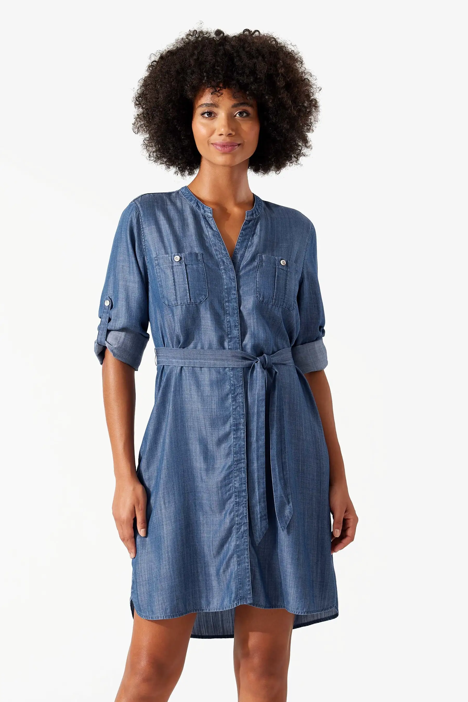 Mission Beach Indigo Long Sleeve Dress