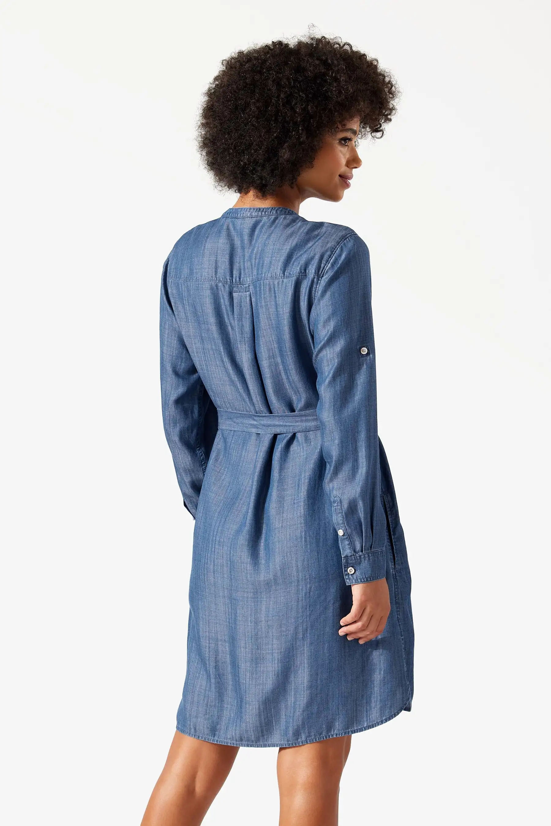 Mission Beach Indigo Long Sleeve Dress