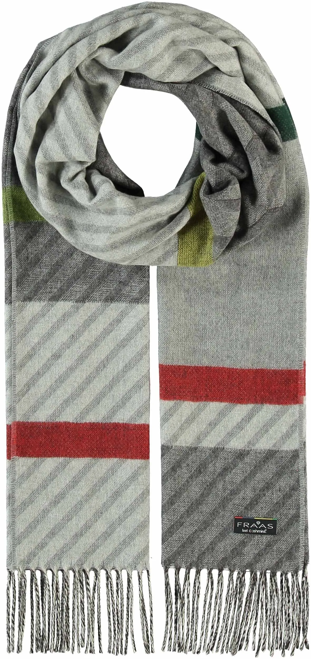 Multi Stripe Houndstooth Scarf