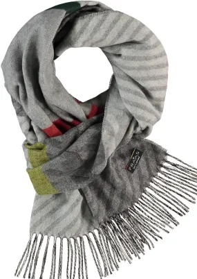 Multi Stripe Houndstooth Scarf