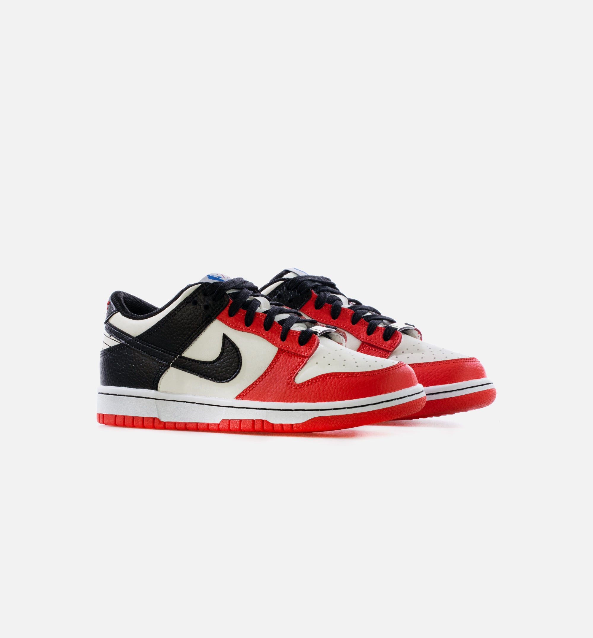 NBA Dunk Low EMB Chicago Grade School Lifestyle Shoe - Sail/Black/Chile Red Limit One Per Customer