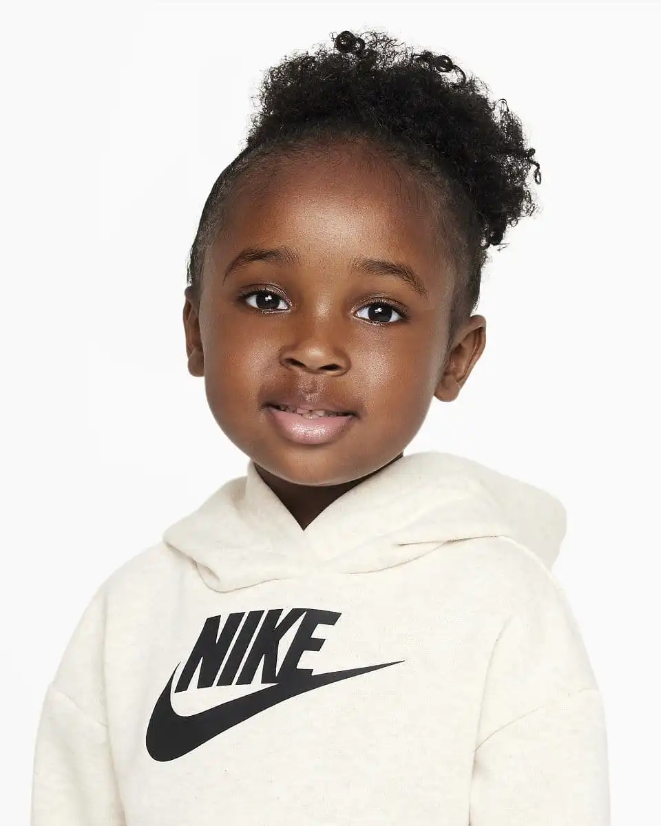 NIKE JUNIOR SPORTSWEAR CLUB FLEECE TODDLER PULLOVER HEATHER CREAM HOODIE