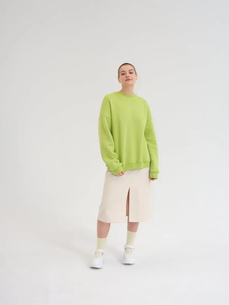 Odeyalo Anemone Crew Neck Sweater (Green)