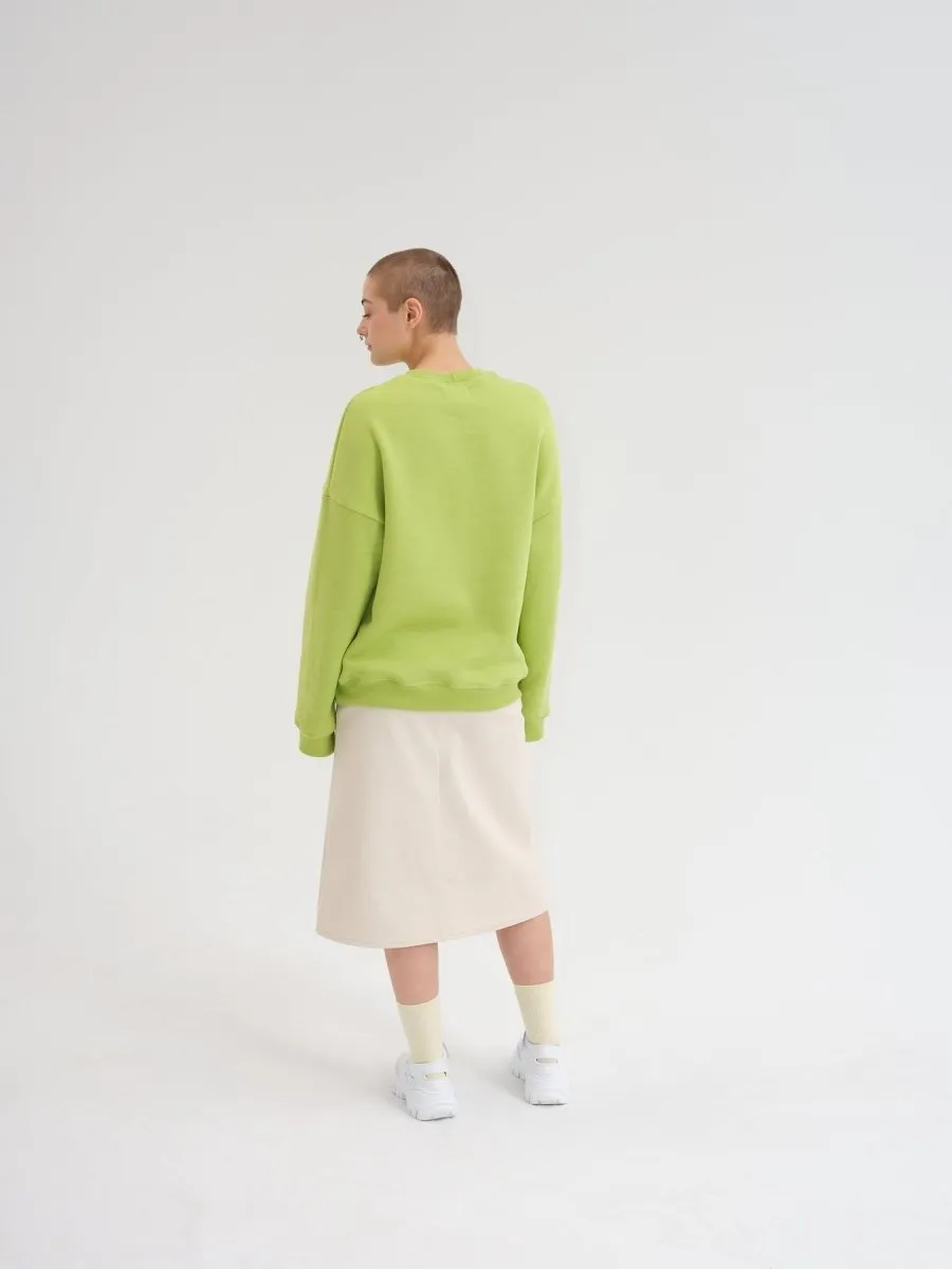 Odeyalo Anemone Crew Neck Sweater (Green)