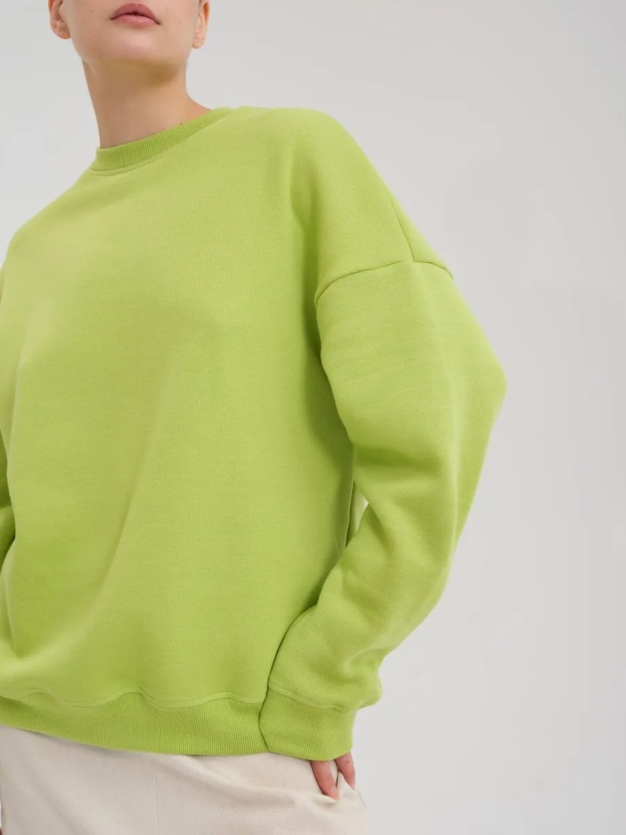 Odeyalo Anemone Crew Neck Sweater (Green)