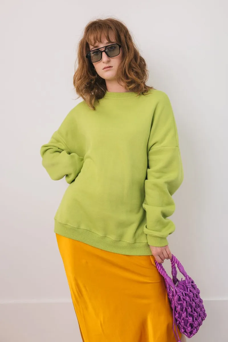 Odeyalo Anemone Crew Neck Sweater (Green)