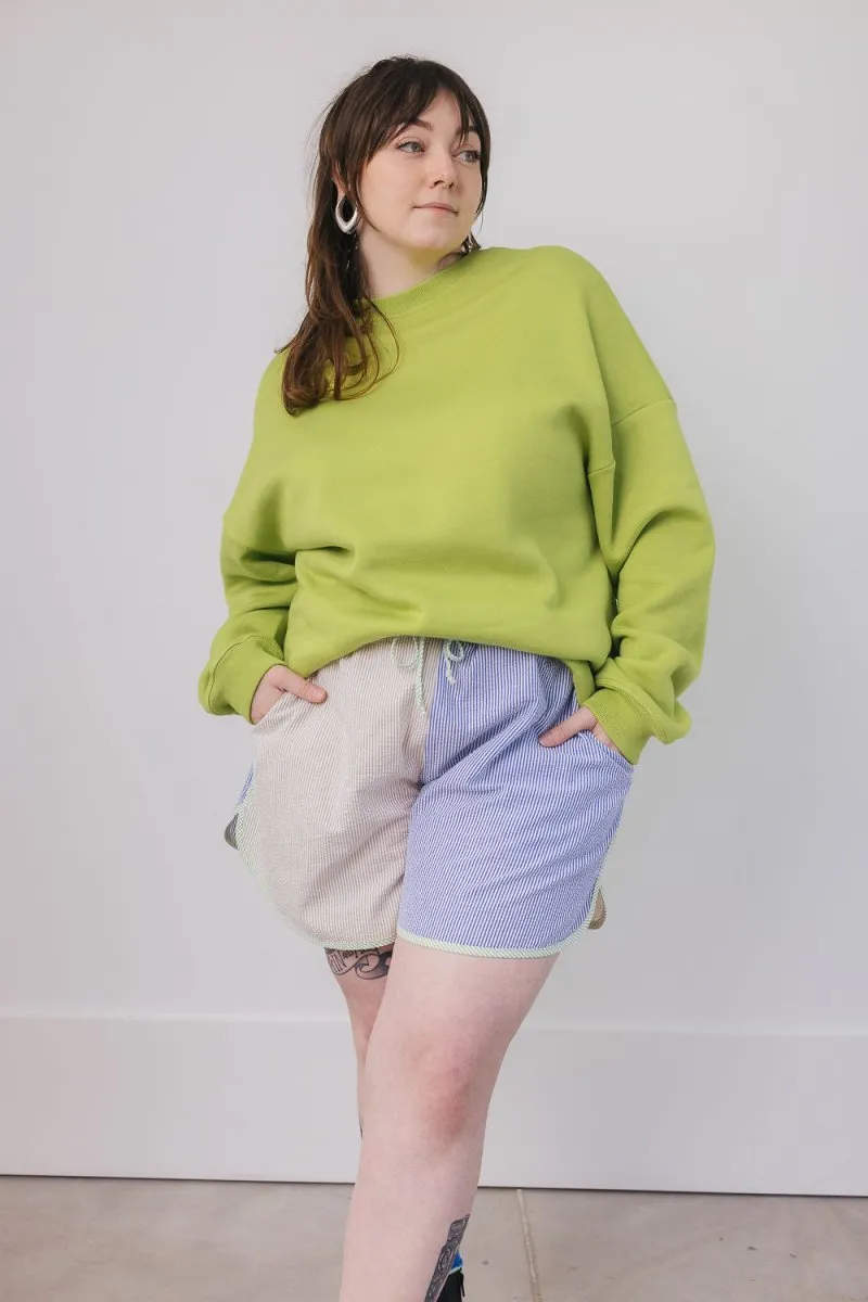 Odeyalo Anemone Crew Neck Sweater (Green)