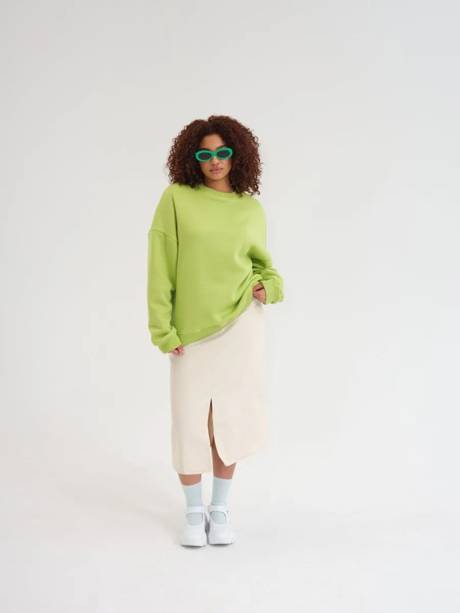 Odeyalo Anemone Crew Neck Sweater (Green)