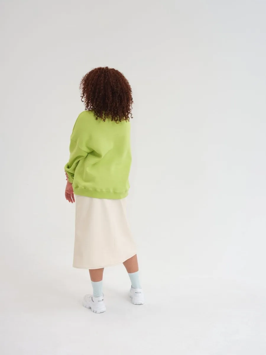 Odeyalo Anemone Crew Neck Sweater (Green)