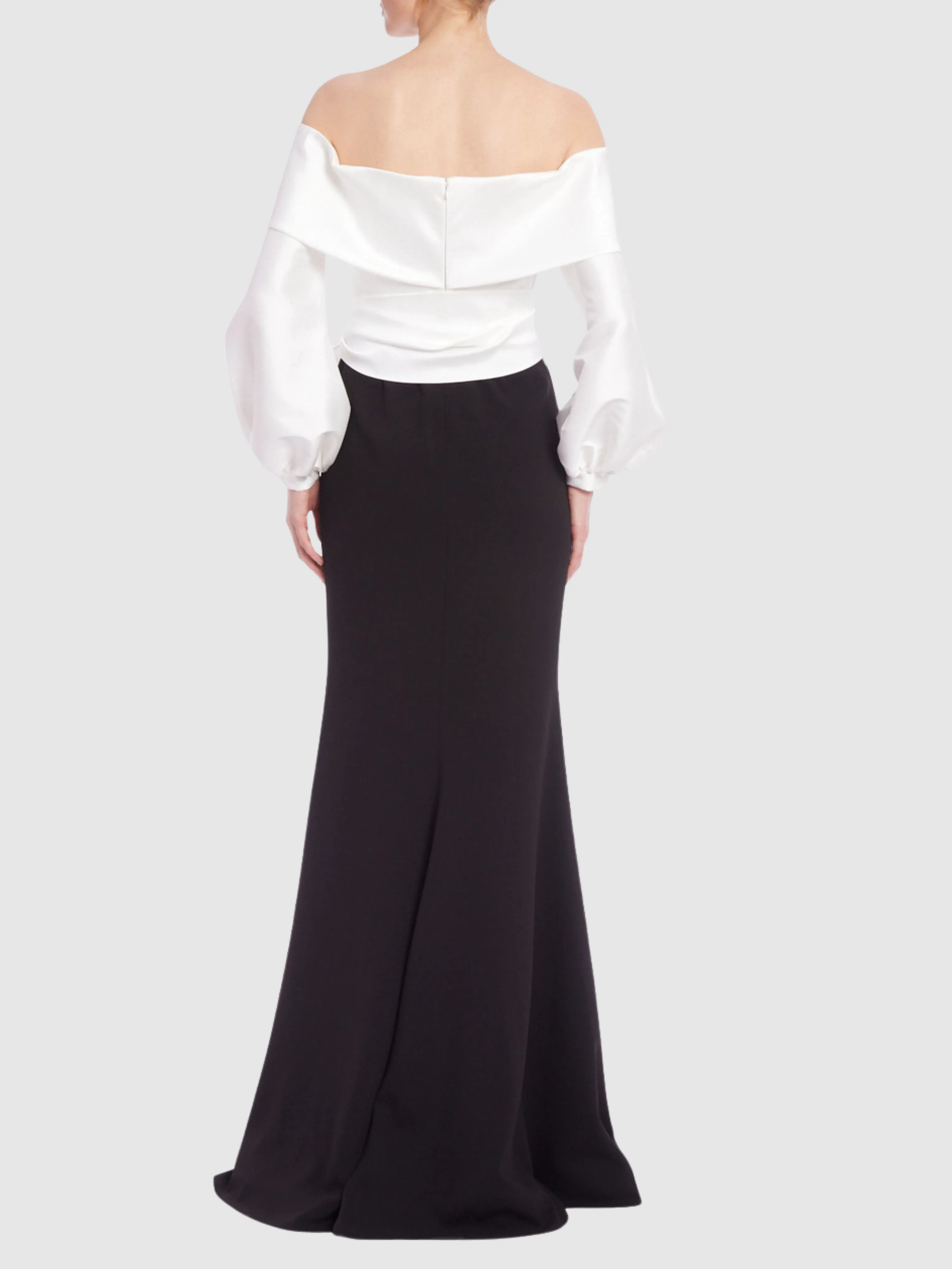 Off-the-Shoulder Two-Tone Gown