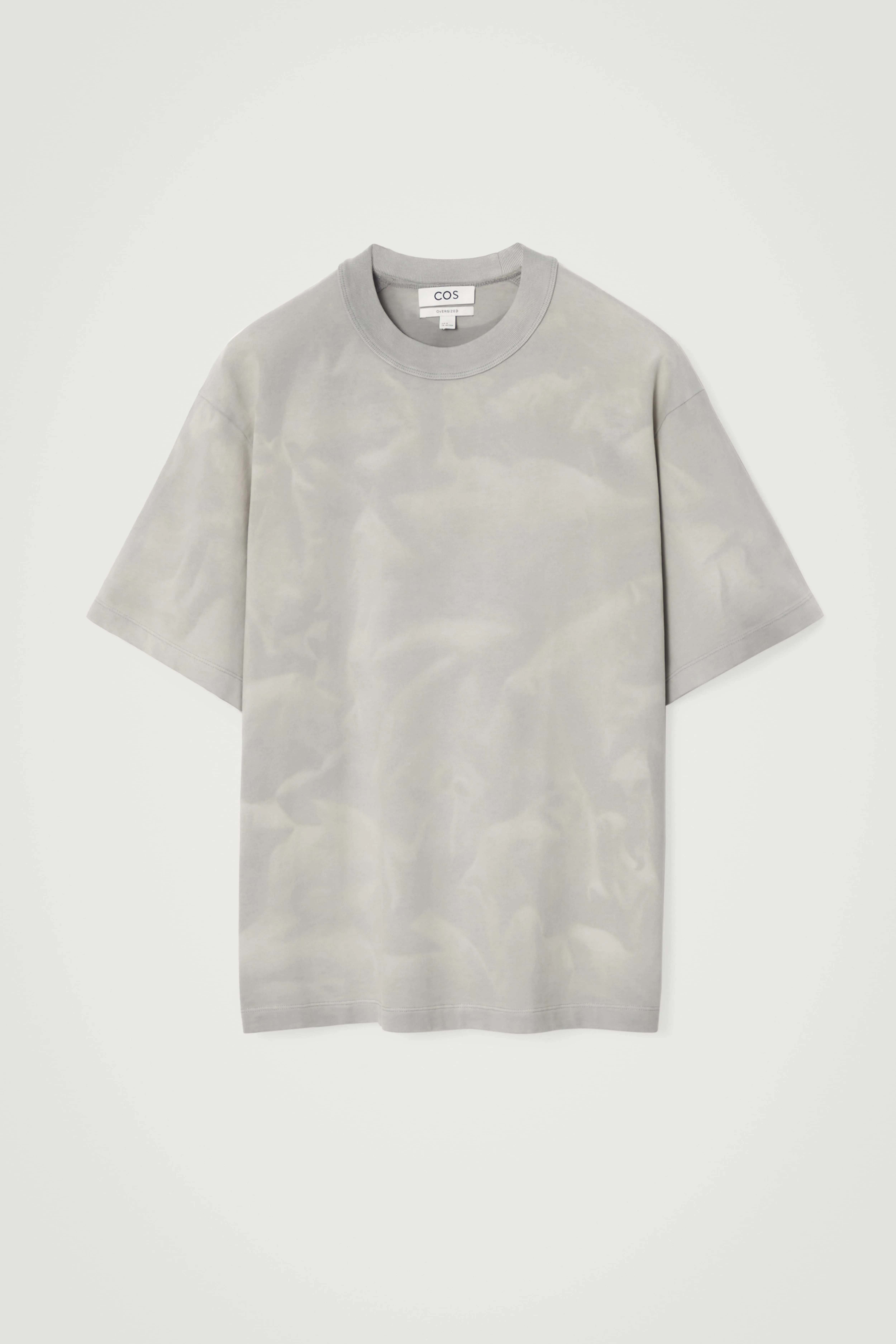 OVERSIZED ACID-WASH T-SHIRT - Crew-neck - Short sleeve - GREY - Men | H&M GB