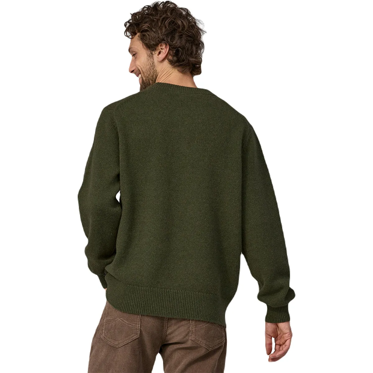 Patagonia Men's Basin Green Recycled Wool-Blend Buttoned Sweater