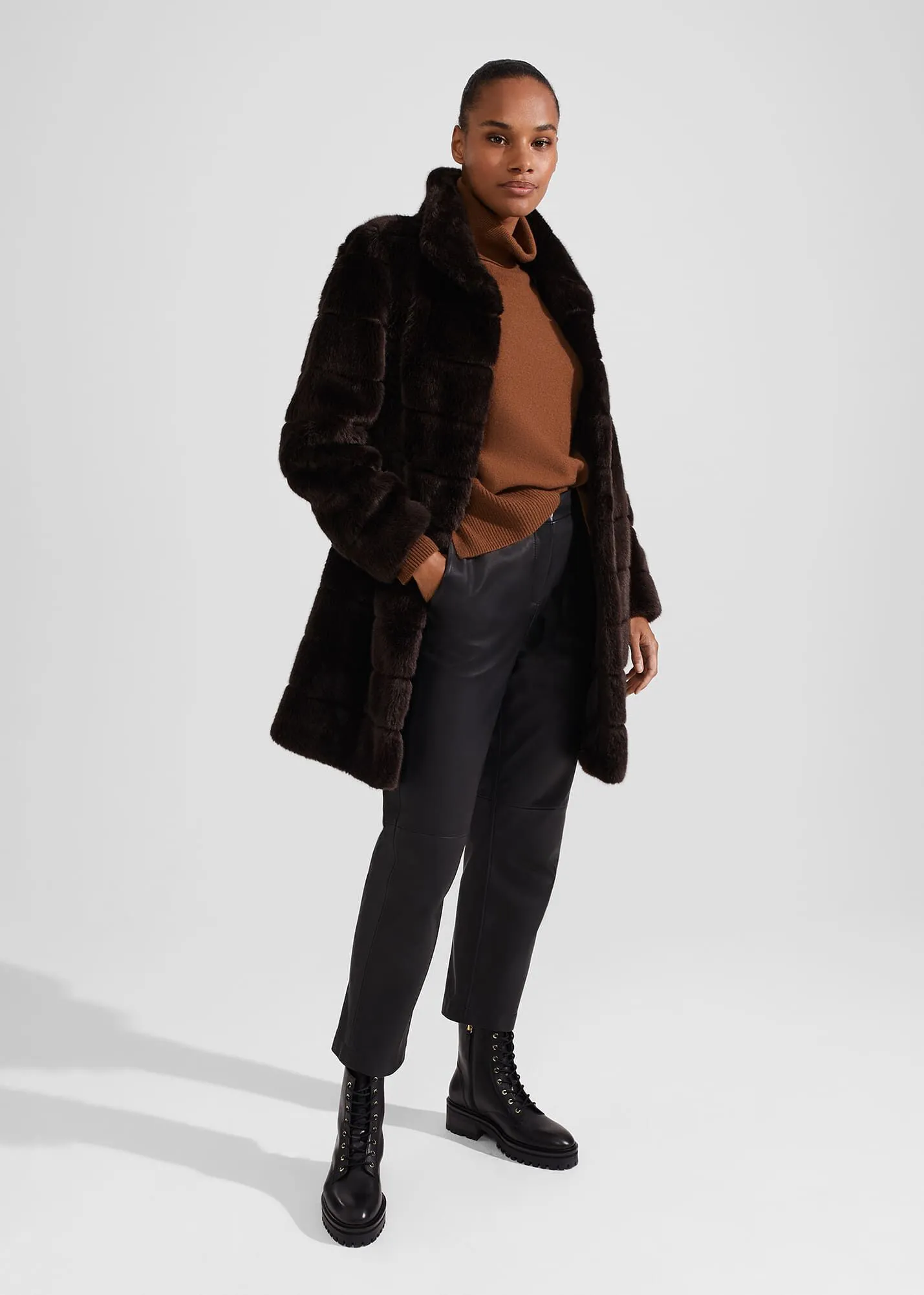 Petite Ros Faux Fur Coat 