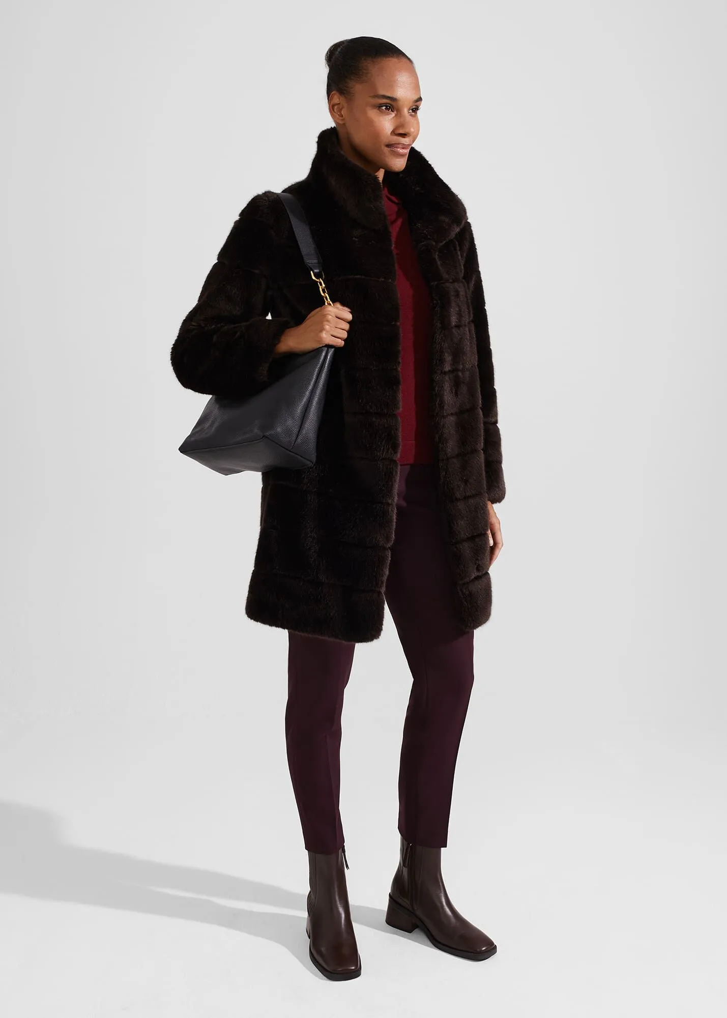 Petite Ros Faux Fur Coat 