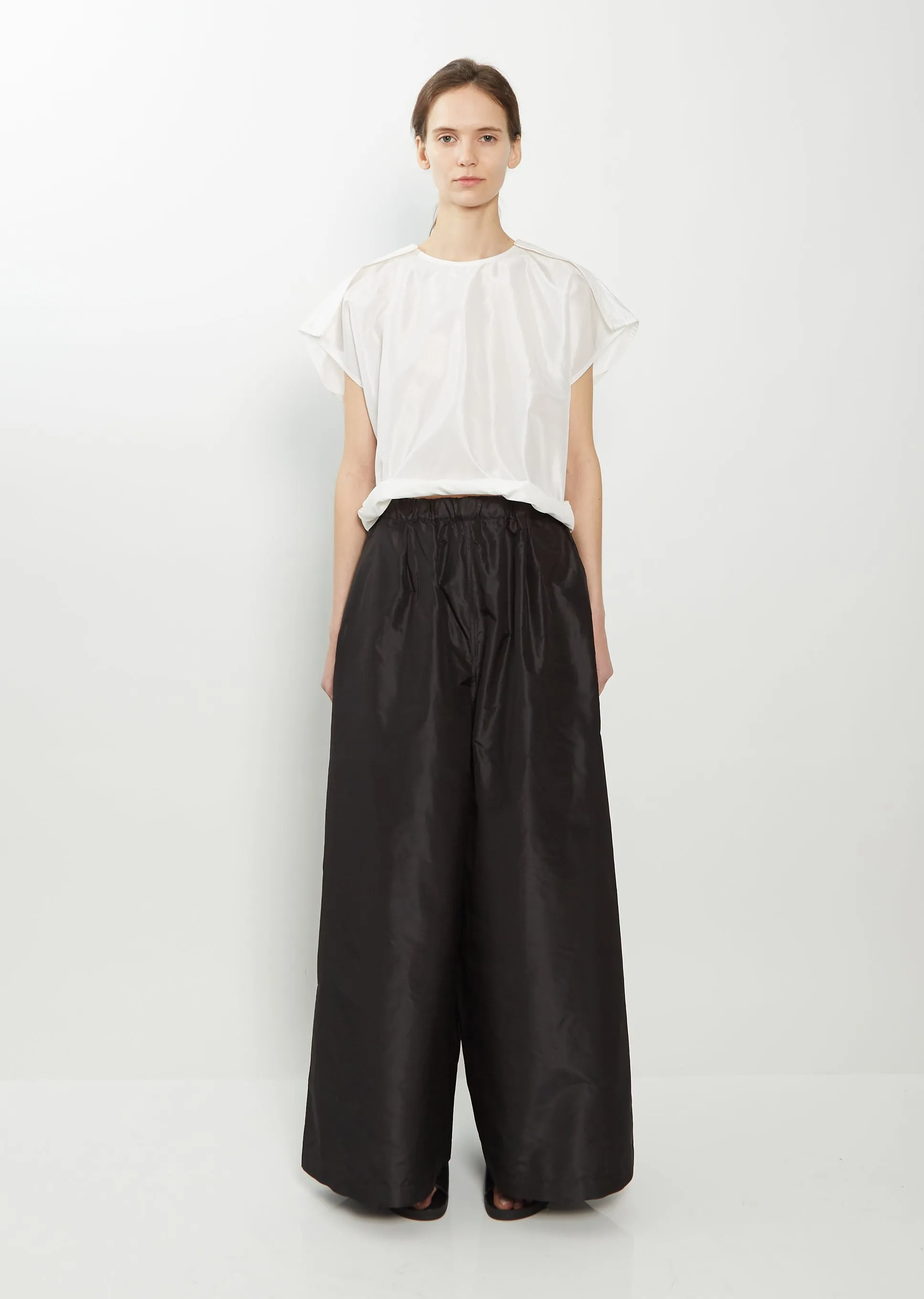 Purl Very Wide Silk Pant — Black