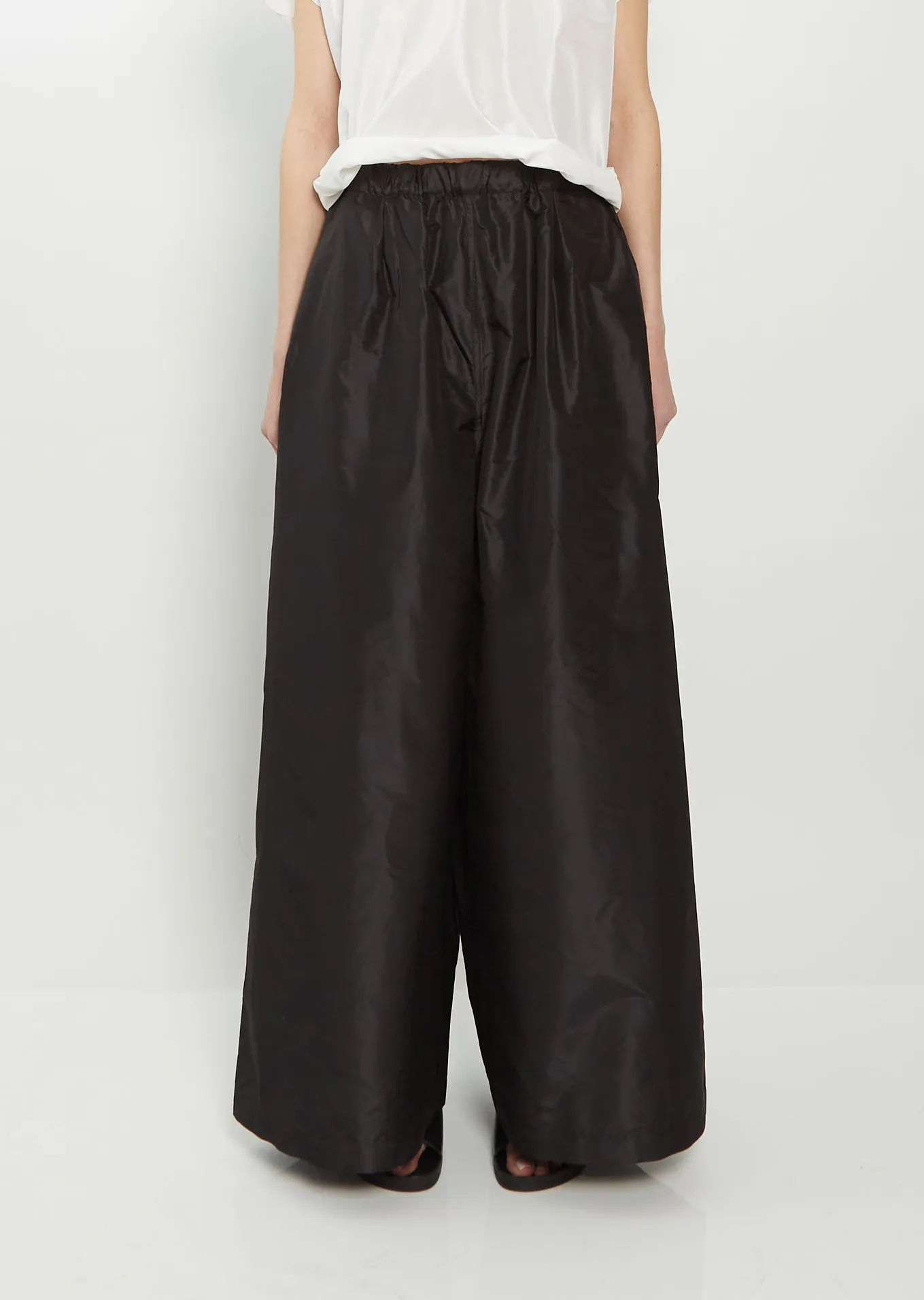 Purl Very Wide Silk Pant — Black