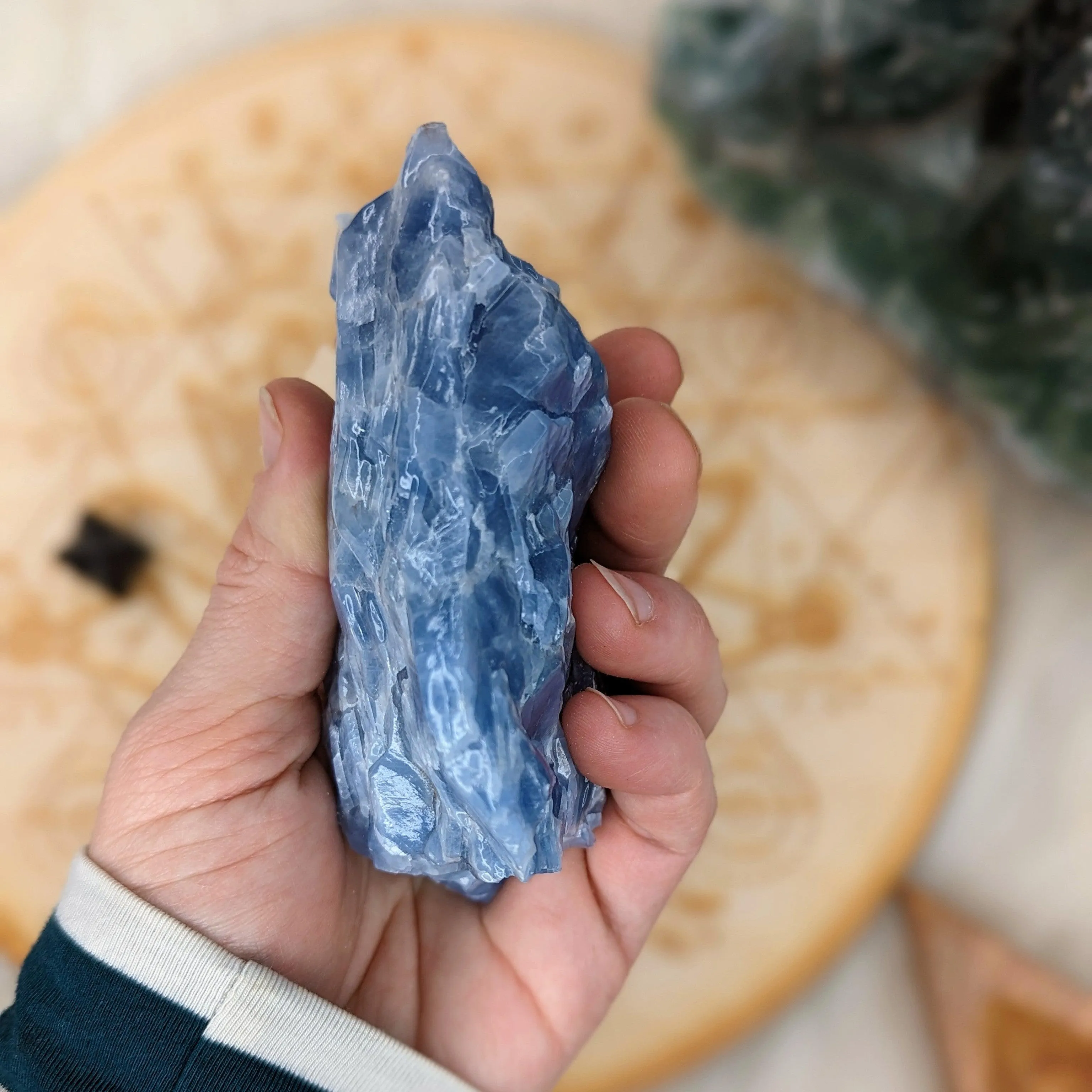 Rich Blue Calcite Large Free Form Specimen from Mexico~ Beautiful Acid Wash