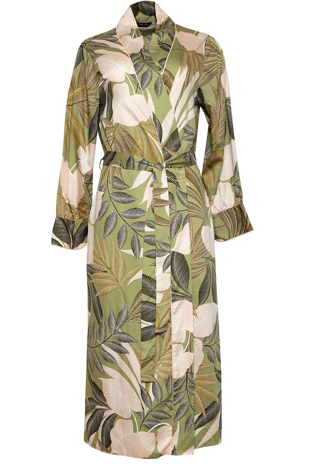 Richmond Leaf Print Long Dressing Gown, Size UK 8