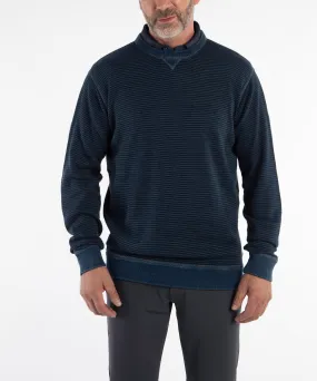 Rule 18 Denim Stripe Crew Sweater