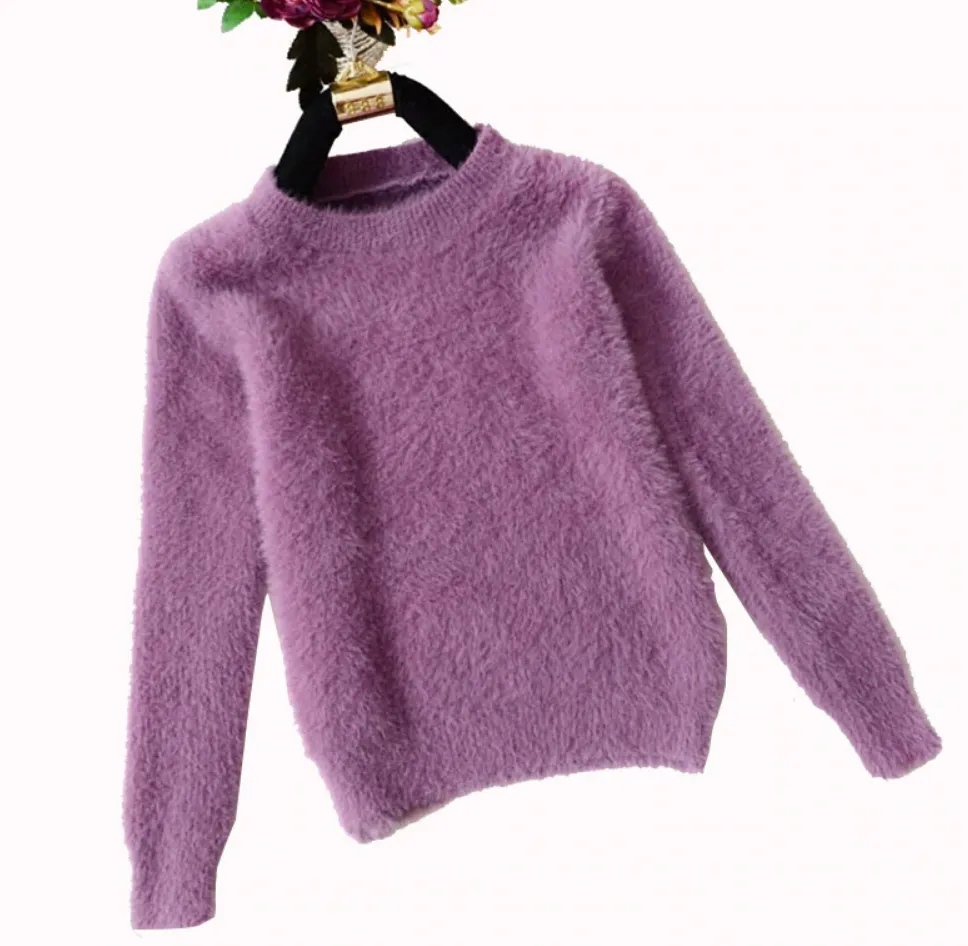 SALE High Quality Soft Mohair O-neck Pullover