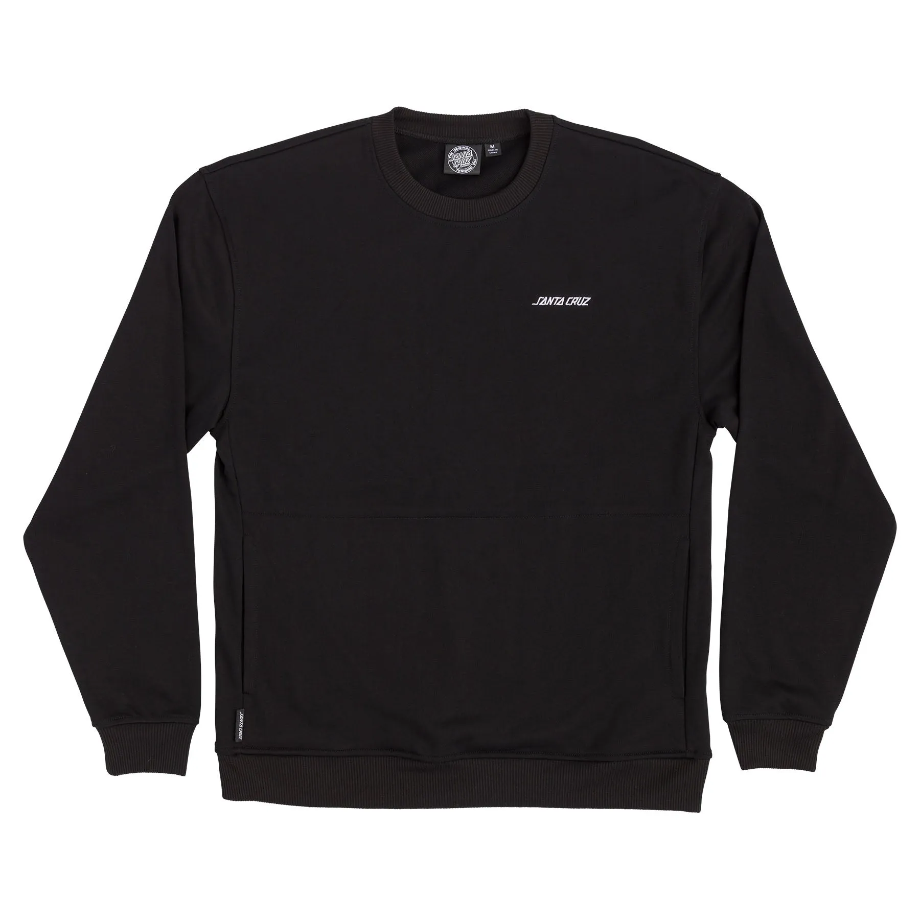 SANTA CRUZ SCREAMING FLASH CREW NECK SWEATSHIRT BLACK