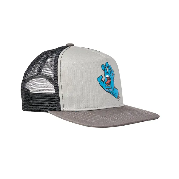 Santa Cruz Screaming Hand Mesh Trucker Hat - Grey/Charcoal/Black