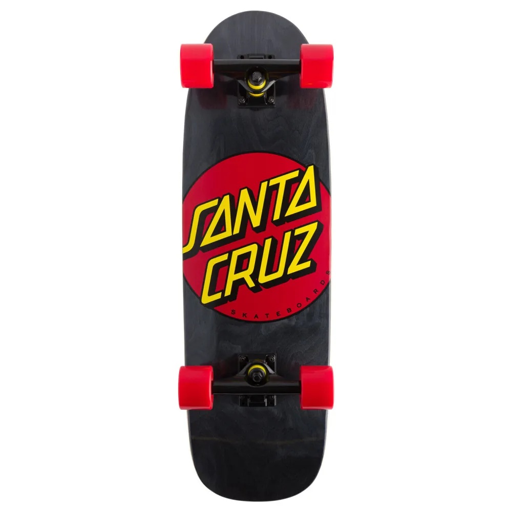 Santa Cruz Skateboard Classic Dot Street Cruiser Black/Red 8.79