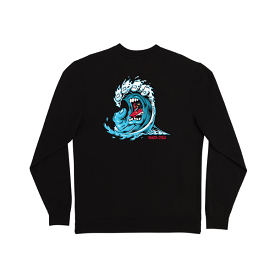 Santa Cruz Wave Crew Neck Sweatshirt - Black