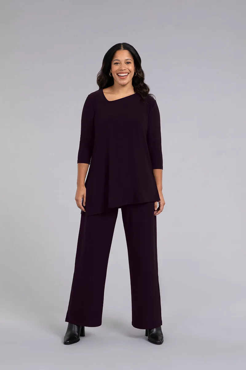 Side Slit Wide Pant | Currant