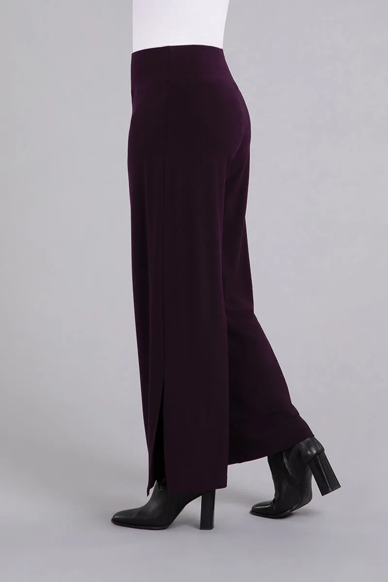 Side Slit Wide Pant | Currant