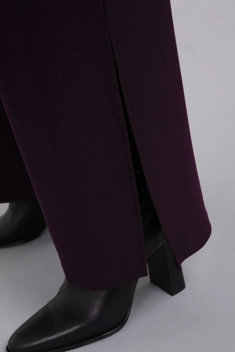 Side Slit Wide Pant | Currant