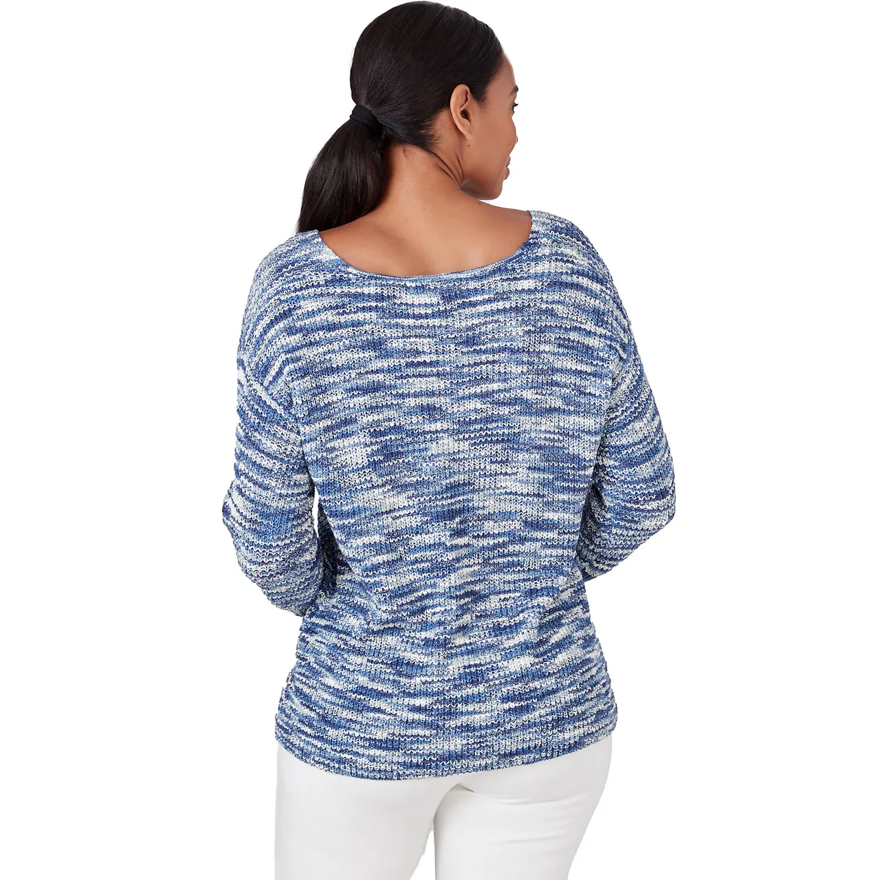 SKYE'S THE LIMIT SWEATER *MISSY* BLUE VNK SHAKER STITCH