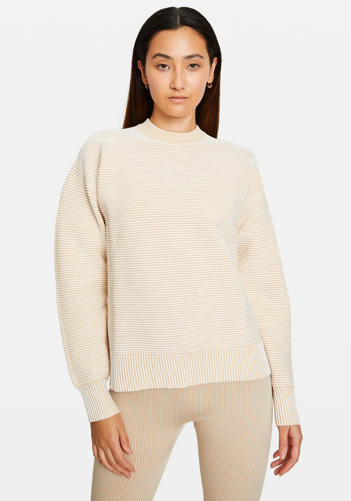 SONNY CREW NECK SWEATER CREAM/SANDSTONE