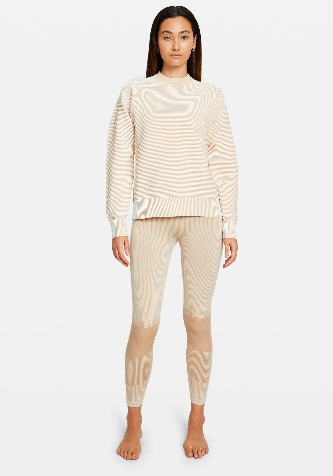 SONNY CREW NECK SWEATER CREAM/SANDSTONE