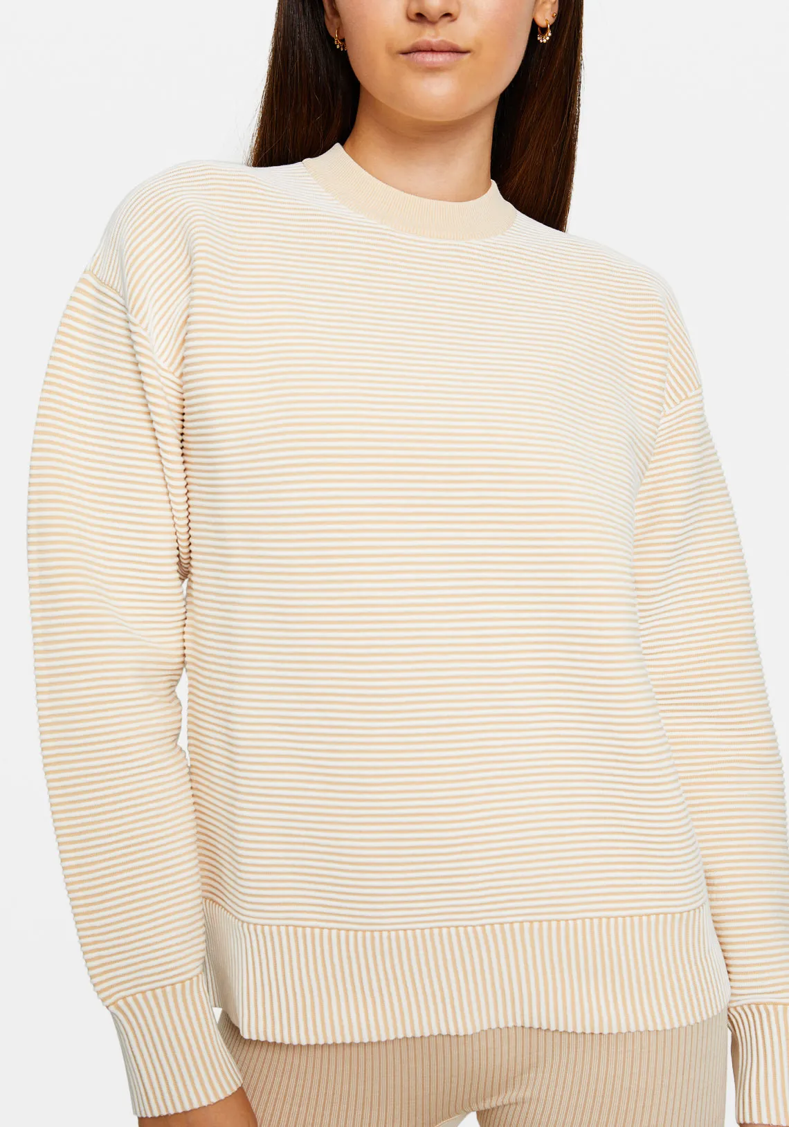 SONNY CREW NECK SWEATER CREAM/SANDSTONE