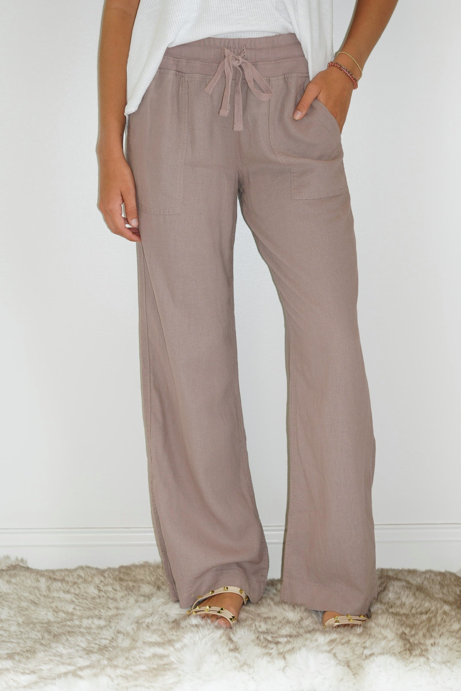 Sydney Linen Wide Leg Pant