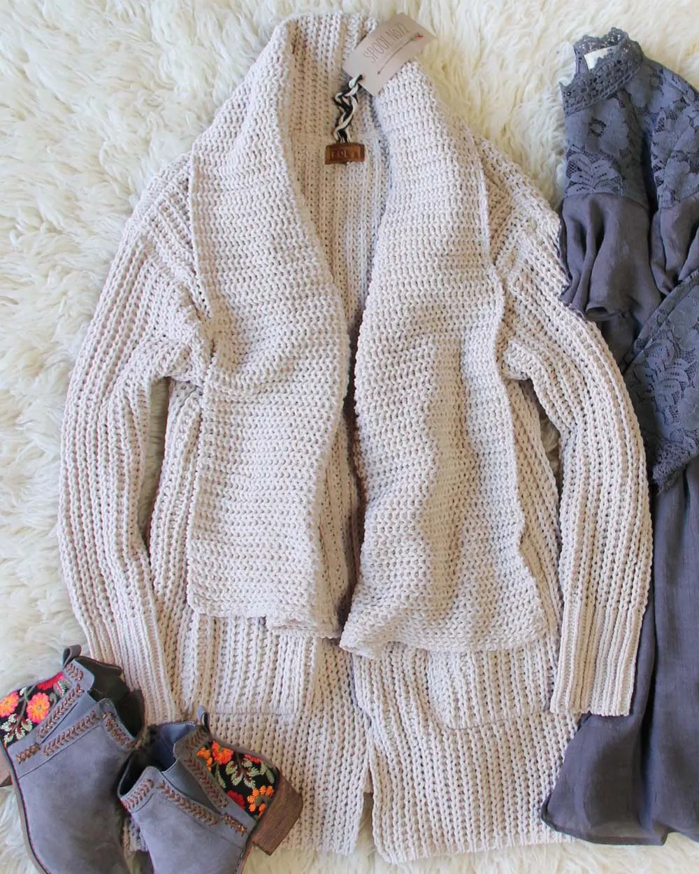 The Boston Bundle Sweater in Cream