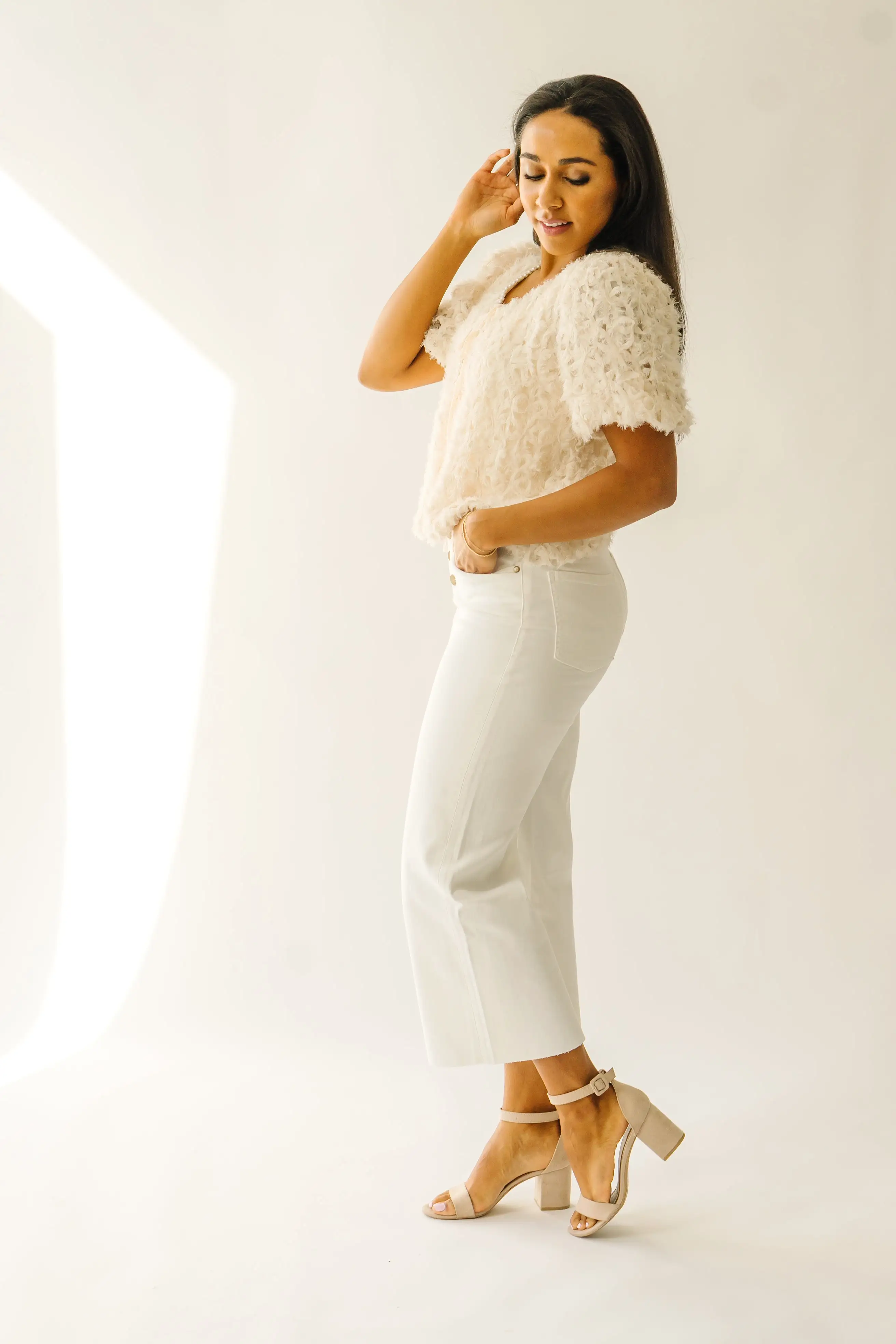 The Colbert Wide Leg Pant in White