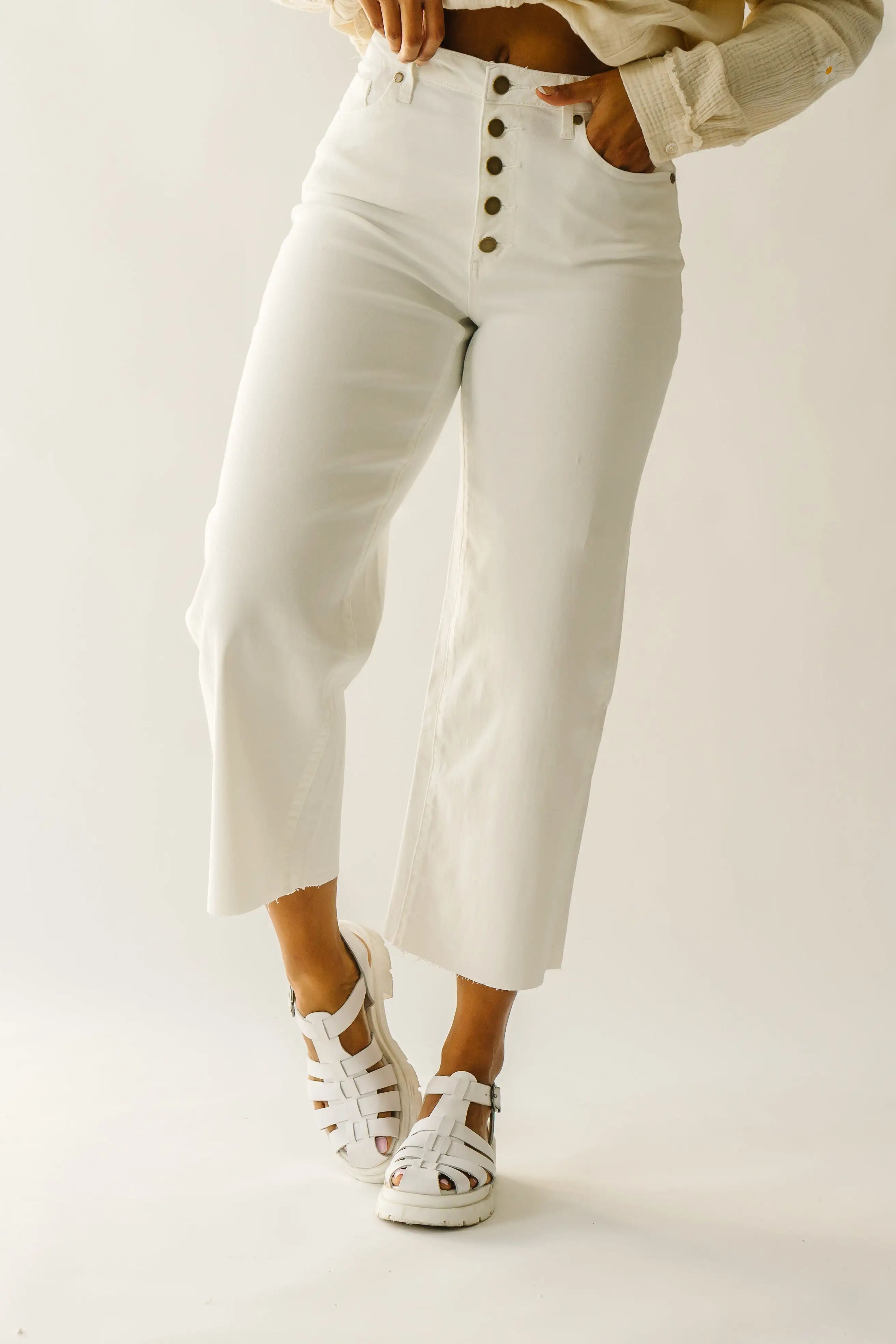 The Colbert Wide Leg Pant in White