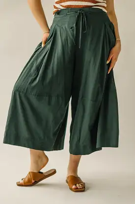 The Melhart Wide Leg Pant in Jungle Green