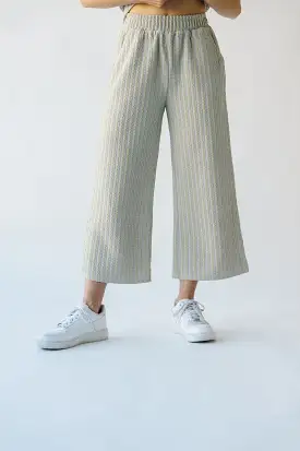 The Ronnie Woven Wide Leg Pant in Blue