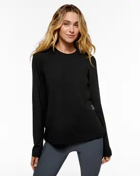 TRAVERSE MID-LAYER LONG SLEEVE TEE BLACK